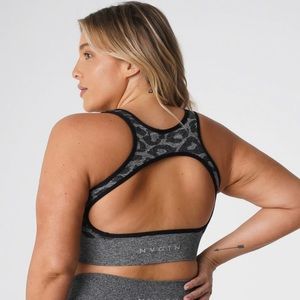 NVGTN Black Speckled Leopard Sports Bra